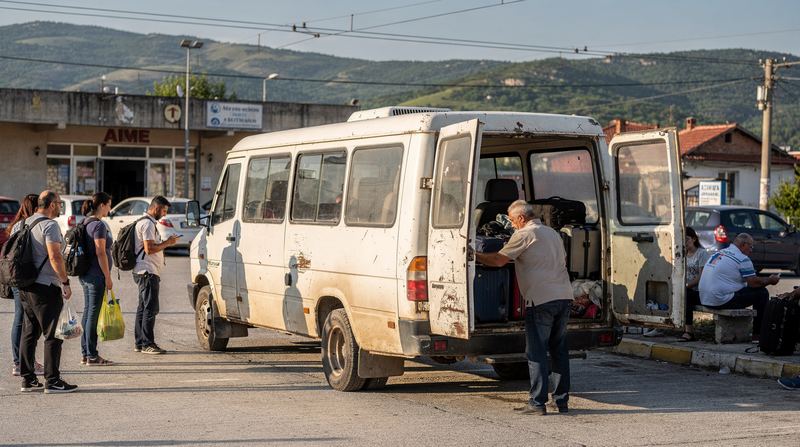 Buses and Furgons in Albania