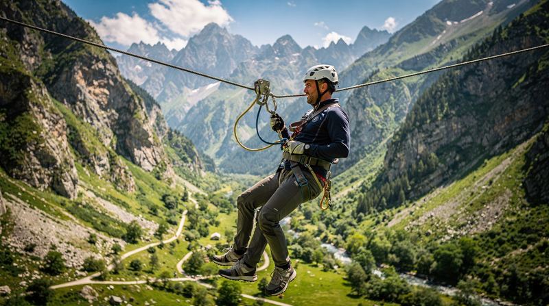 Zip Lining in Albania